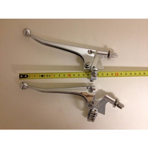 Emgo 7/8" / 22mm Universal Kupplungs- & Bremshebel-Set mit 1-1/16" Drehpunktabstand, Chrom-Finish