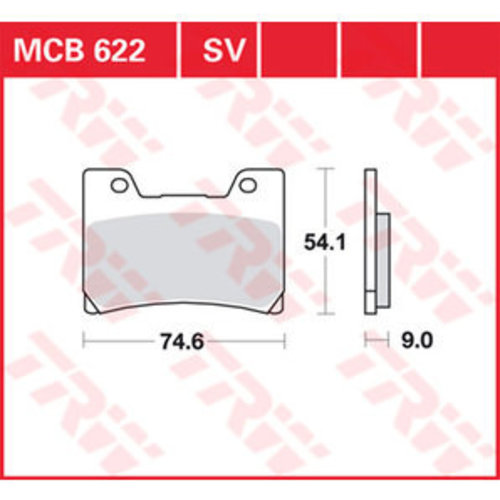 TRW MCB 622 Vorderradbremsbeläge - Yamaha TDM 850