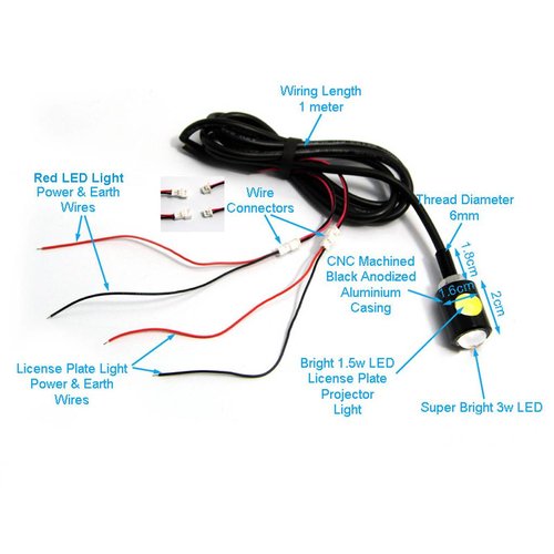 LED license plate light with tail light