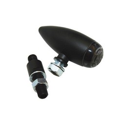 Feu arrière à LED noir MICRO BULLET avec feu de stop et lentille fumée