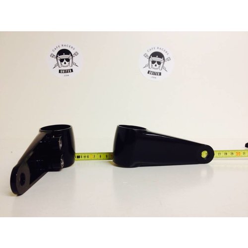 Emgo Staffe Faro in Alluminio Nero per Steli Forcella 35/39/41 mm con Distanziali