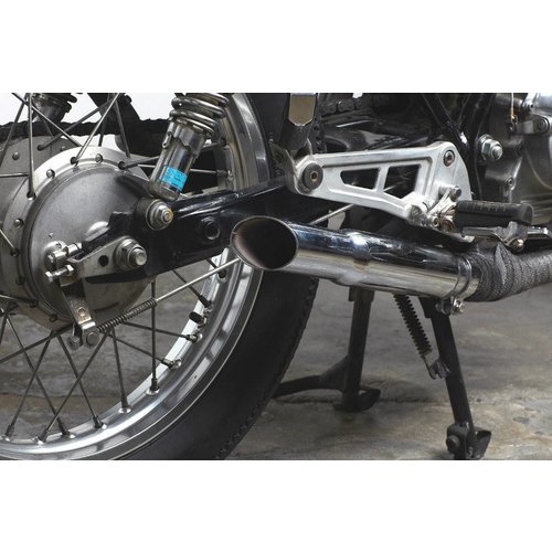 Emgo Slash Cut Shorty Silencer Chrome 38 mm - 45 mm with Removable Baffle