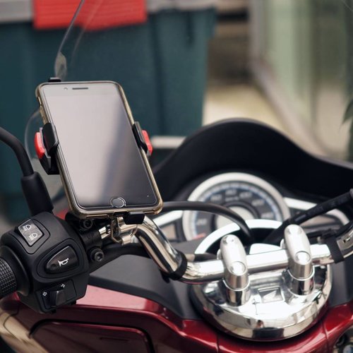 Daytona Support Smartphone pour Guidon 22-29 mm avec Largeur Réglable 55-85 mm, Longueur 110-147 mm et Profondeur 6-18 mm
