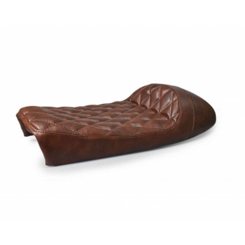 Diamond Stitch Cafe Racer Seat Brown