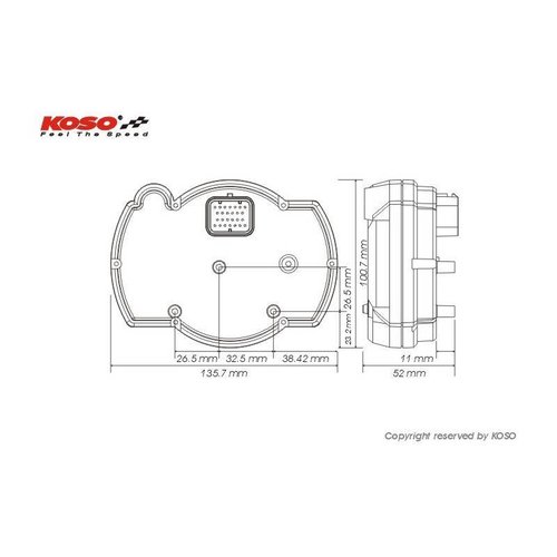 KOSO RX2N + GP-stijl (max. 10 000 RPM) wit