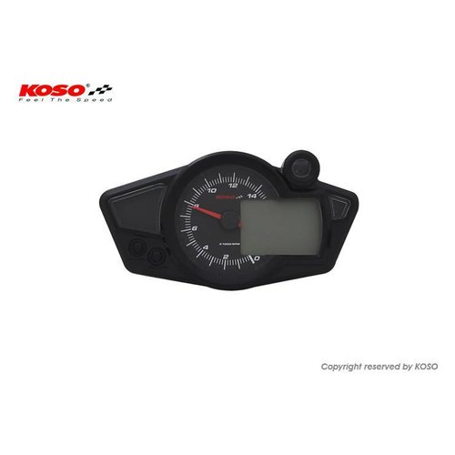 KOSO RX1N GP Style (schwarz / blaue Hintergrundbeleuchtung)
