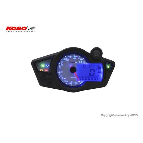 KOSO RX1N GP Style Wit met Blauwe Backlight