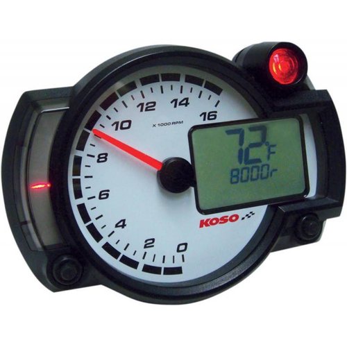 KOSO RX2NR + - Tachometer mit Thermometer und Temp. Alarm - Schaltlicht