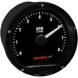 Compte-tours 75 mm noir 8.000 tr / min