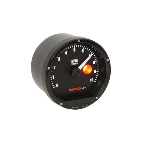 KOSO D75 Tachometer Black dial 10,000 RPM (with shift light)