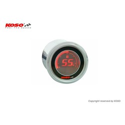 KOSO D48 Volt Meter (Black LCD - Red)