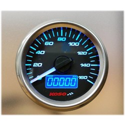 (max. 160 km/h) D48 GP Style Tachometer, Benzinmesser, ODO