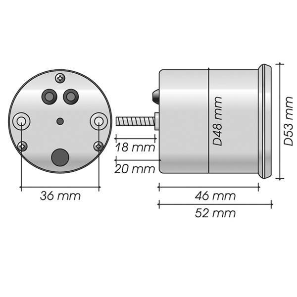 Compte-tours et thermomètre Koso D55 GP STYLE