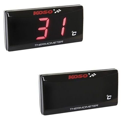 KOSO Thermometer SUPER SLANK rood