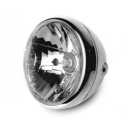 Highsider 7" Clear Chrome Headlight RENO 1