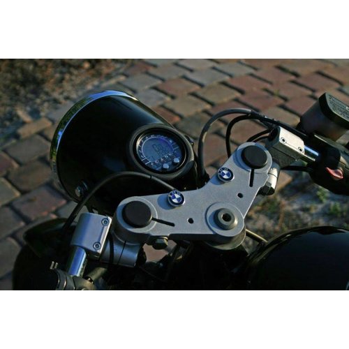 Daytona Phare vintage noir avec support pour compteur 5,75"