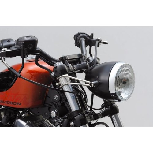 Daytona Phare vintage noir avec support pour compteur 5,75"