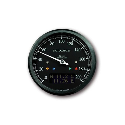 Motogadget Chronoclassic Speedo Black 200 KM/H