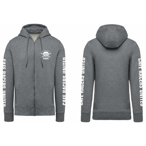 Cafe Racers United Predator Zip Hoodie Grau