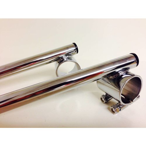 Emgo 35MM Silver Anodised Alloy Clipons