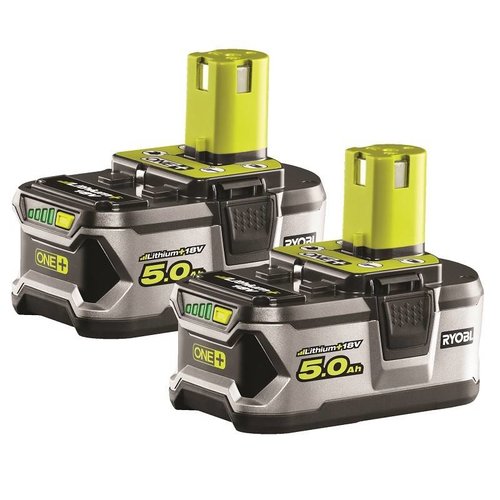 Ryobi ONE + 2x  18V 5.0Ah Lithium Batterie Doppelpack RB18LL50