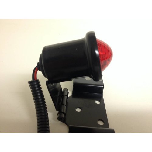 Emgo Feu arrière Atomic noir pour motos style Cafe Racer avec support orientable et feu stop/plaque intégré
