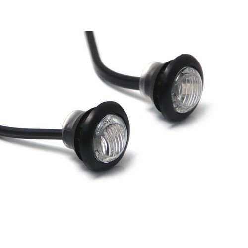 Mini clignotant LED Vision Set noir teinté avant arrière 12V M8