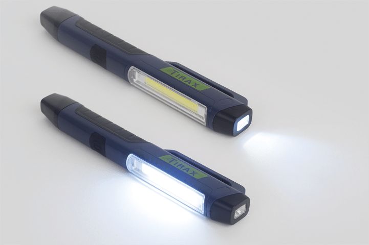 zal ik doen Minst moeilijk LED zaklamp met magneet kunststof 1 led en 1 COB led 110 lumen incl. 3 AAA  batterijen - CafeRacerWebshop.com