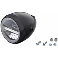 Faro LED NeoVintage Nero 5-3/4 Pollici con Foro Strumento 60,5 mm, Omologato E
