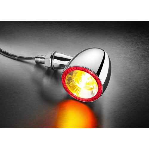 Bullet 1000DF Taillight & Turn Signal Light Chrome - CafeRacerWebshop.de
