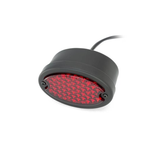 Metal oval light (red, matt black)