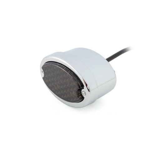 Metal oval light (smoke red, chrome)