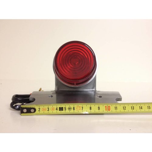 Emgo Sparto Replica Rücklicht aus poliertem Aluminium mit integrierter Kennzeichenhalterung