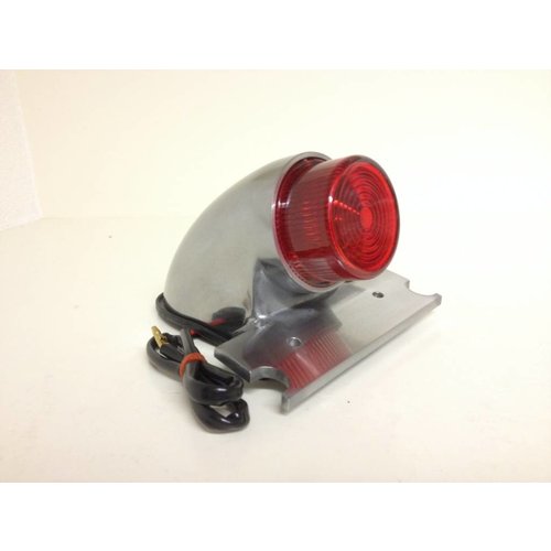 Emgo Sparto Replica Piloto Trasero de Aluminio Pulido con Soporte de Matrícula Integrado