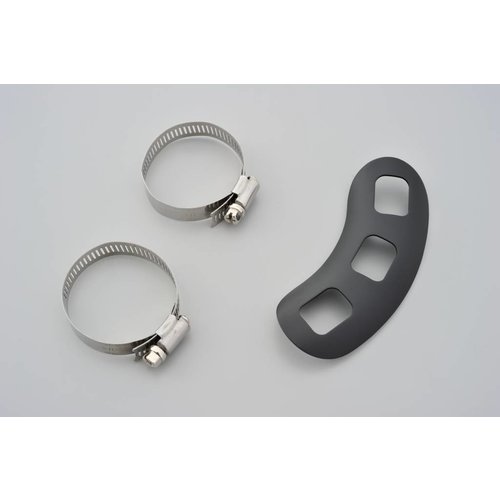 Daytona Muffler Guard Curved Punched Black for 33-61 mm Exhaust Pipes