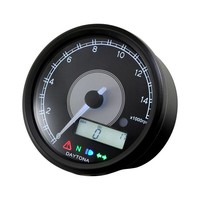 Velona 80 mm Matte Black Tachimetro/Contagiri 14.000 RPM Montaggio Universale