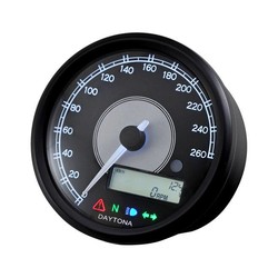 Velona Speedo / Tacho 80 mm 260 km/h Black