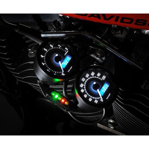 Daytona Velona Digital Tachometer Black 60 mm 8,000 RPM with Bracket and White Backlight