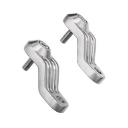 TRILINE Indicator/Turn Signal Ribbed Brackets - Top Shock Mount (select your colour)