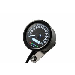 Velona 60mm Velocímetro 260 km/h Negro con Motor Paso a Paso e Iluminación LED