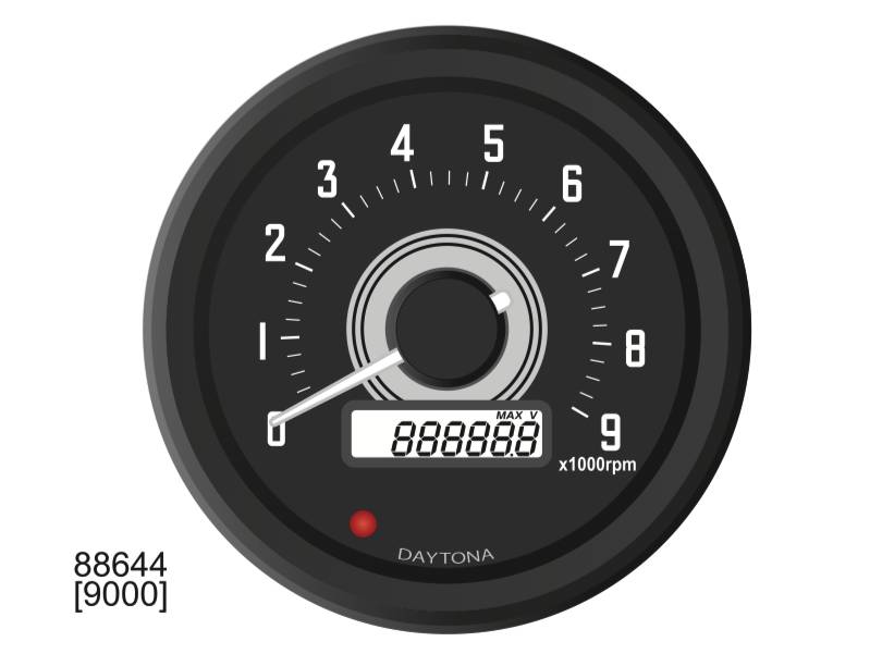 Compteur kilométrique numérique Moto Velona Black