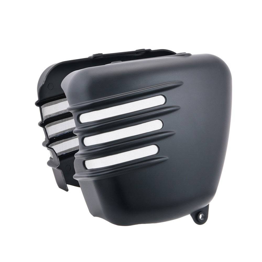 Ribbed Side Panels - Matte Black - SET kopen bij CafeRacerWebshop.com