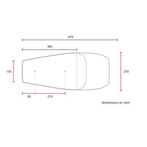 C.Racer Selle Tracker marron foncé entièrement rembourrée 110
