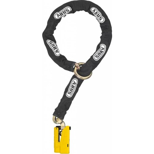 Abus Granit Detecto XPlus 8077 2.0 Bloccadisco Giallo & Set Catena Nera ad Anello 12KS120