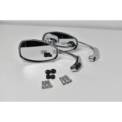 Espejo retrovisor ajustable en el extremo del manillar ABS cromado