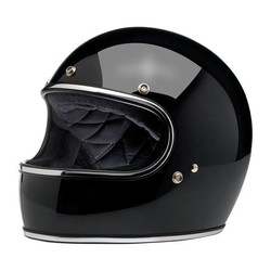 Casque Gringo noir brillant homologué ECE