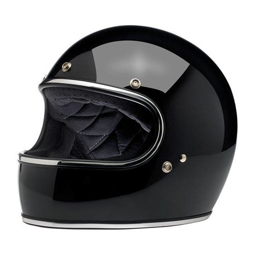 Biltwell Casque Gringo noir brillant homologué ECE