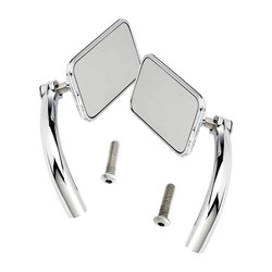 Rechthoek Utility Mirror Set Perch Mount-(Chrome)