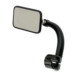 Rectangle Utility Mirror Clamp-On-7/8" Black