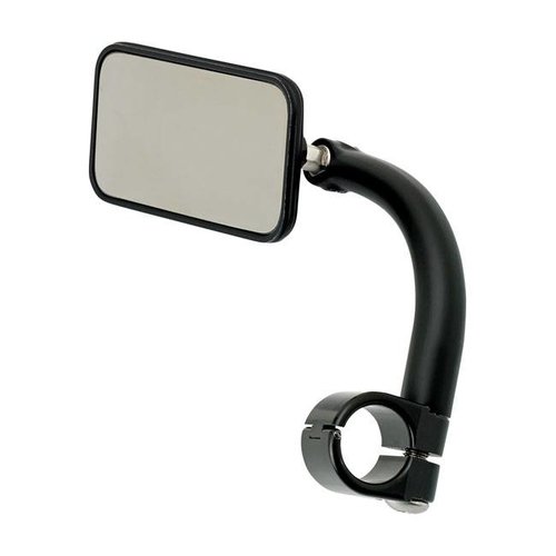 Biltwell Rechthoek Utility Mirror Clamp-On-1 "Zwart